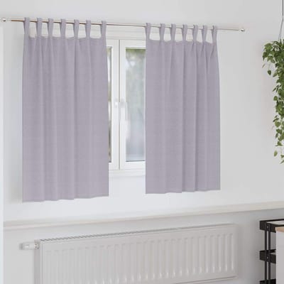 vidaXL Zwart-out Gordijnen met Ringen 2 st Metaalgrijs 140 x 140 cm