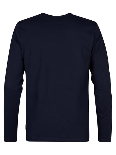 Petrol Industries - Heren Logo T-shirt Lange Mouwen Dolphinpark - Blauw - Maat S