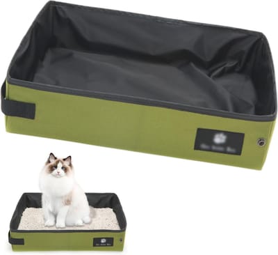 Draagbare Opvouwbare Kattenbak voor Reizen | Waterdicht en Ademend | Ideaal voor Auto en Camping