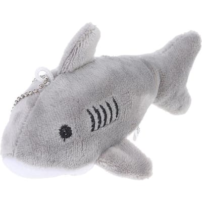 Sleutelhanger Zeedier Pluche Speelgoed 12CM , Mini Sleutel Cadeau Poppen Cadeau Haai Pluche Gevuld Speelgoed Pop Klein Pluche Speelgoed grijs
