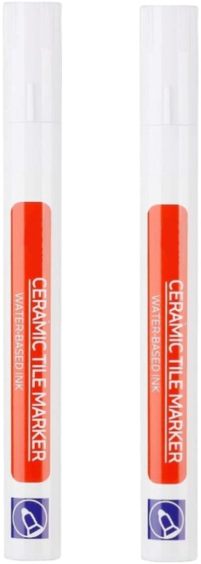 Voegenstift Wit - voegenmarker - Kitstift 6 mm - Voegen Stift Waterbestendig - 2 Stuks - per stift 50 meter voegen - met 1 extra stiftpunt