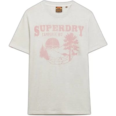 Superdry Lo-fi Outdoor Mono Relaxed T-shirt Lichtgrijs Grootte: Xxl