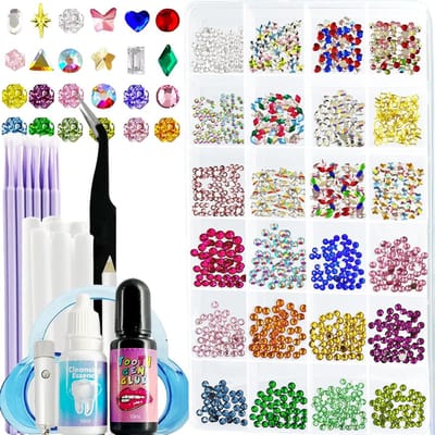 Tand Edelstenen Kit - Tanden Sieraden Set - Persoonlijke Stijl - 770 Kristallen Inclusief - 12 Vormen - Kleurrijk
