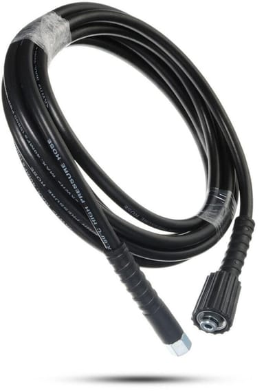 Dailygoods - Hogedrukreiniger Slang - Vervangingsslang voor Autowassen - Zwart - Tuinreiniging - 5 Meter - Geschikt voor Diverse Merken