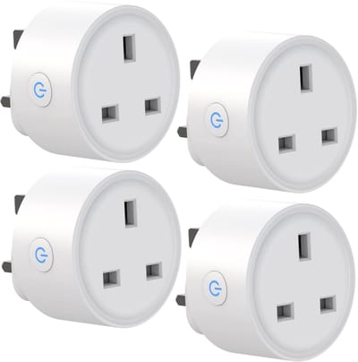 4 stuks Smart Plug WiFi Alexa Plugs, Avatar Controls Smart Home Mini Outlet 13A Draadloze Timer Socket Werkt met Amazon Alexa (Echo en Echo Dot), Google Home, SmartThings, geen hub