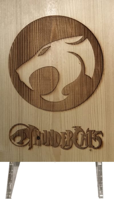 CharredArt - Houten Bord Thundercats Logo | Hout kunst - Retro Cartoon - Huis decoratie woonkamer - Wanddecoratie accessoires - Kamer interieur decoraties