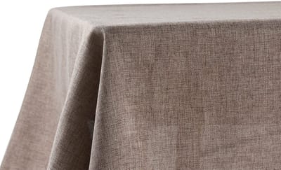 Tafelkleed Wterafstotend Linnenlook - Vlekbescherming, Wasbaar - Tuintafelkleed Buiten, Tafelkleed Eettafel - Bruin Taupe - 130x180 cm