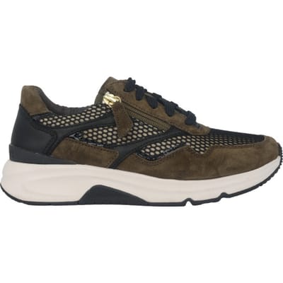 Gabor rollingsoft sensitive 96.896.44 - dames rollende wandelsneaker - Groen - maat 37 (EU) 4 (UK)