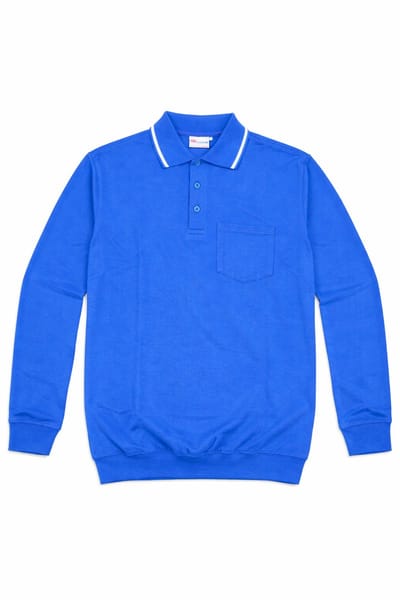 Hydrowear Trui met polo kraag Maat S Zware bedrijfs kwaliteit slijtvaste cobalt blauw