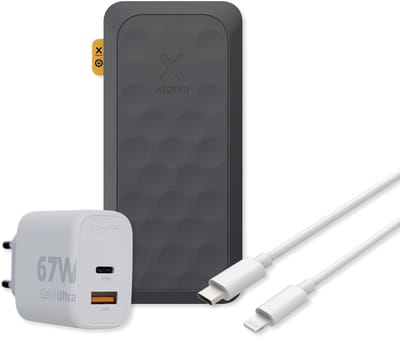 Xtorm 67W Fuel Series 5 Powerbank Bundel - Powerbank 27.000 mAh + Xtorm 67W Lader + USB-C naar Lightning Kabel (150cm) - Bundel - Noodpakket