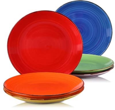 Montario Serviesset - 16 delig - 4 persoons - Regenboog - Dinerborden - Bordenset - Diepe borden - Ontbijtborden - Servies - Keukenservies
