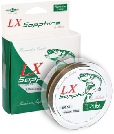Mikado LX Sapphire Pike – 0.20 mm – 5.50 kg – 150 m – Fluorocarbon Coated Roofvis Lijn