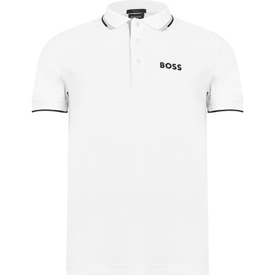 Boss Paddy Pro katoenen piqué-poloshirt voor heren (Wit)