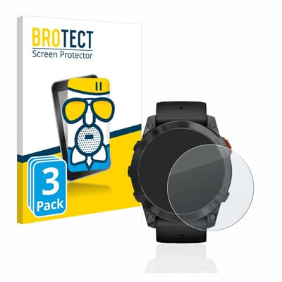BROTECT - Screenprotector voor Garmin Fenix 7X Pro Solar (51 mm) - Folie Beschermfolie Beschermglas matte 3 Stuks