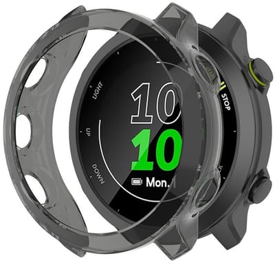 Stravo Soft Case Sport Hoesje voor Garmin Forerunner 158 / Garmin Forerunner 55 – TPU Materiaal Bescherming – TPU Case Protectie en Beschermhoes voor Garmin Smartwatches (Zwart)