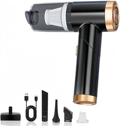 Deze draadloze handstofzuiger is speciaal ontworpen voor auto's en is uitgerust met...geleidZaklamp, opvouwbaarUSBOpladen. Geschikt voor het reinigen van toetsenborden, thuis en op kantoor.