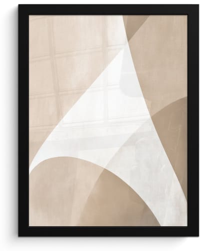 Poster in lijst - Fotolijst 30x40 cm - Posters - Vloeiende vlakken - Harmonieus - Golvend - Posterlijst zwart - Decoratie - Wanddecoratie woonkamer - Muurdecoratie slaapkamer