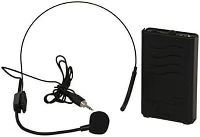 Draadloze Headset Microfoon - Draagbare Microfoon - Presentaties Geven - Specifieke Frequentieband - 130 g - Zwart