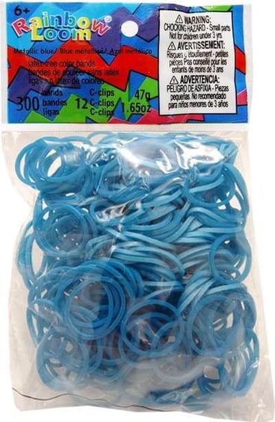 Rainbow Loom Glow in the Dark Blue 600 stuks
