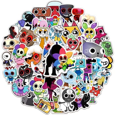 50 stuks Dandys Wereld Stickers Leuke Cartoon Graffiti Decals DIY Waterfles Laptop Telefoon Sticker voor Kinderen Speelgoed