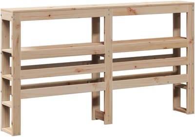 Hoofdbord met schappen - Bed achterwand - Slaapkamer opbergen - Massief grenenhout - 140 cm breed