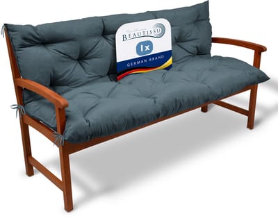 Beautissu Flair BR Bankkussen 100x50x50 cm Blauwgrijs – Zit- en Rugkussen