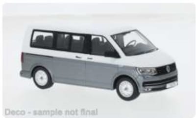 Volkswagen T6 Multivan Wit Grijs Modelauto 1/43 Ixo Models
