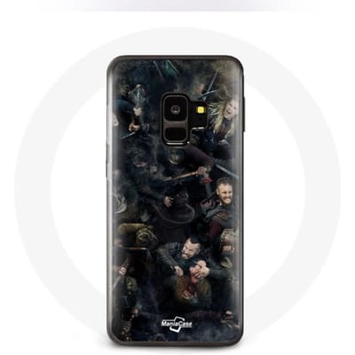 Coque - Vikings - Samsung Galaxy S9 Plus - Souple - Noir - Affiche Personnages