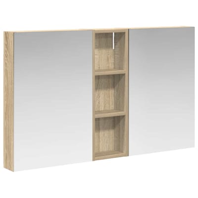 vidaXL Badkamerkastenset 3 st 100 x 10,5 x 60,5 cm Bewerkt hout