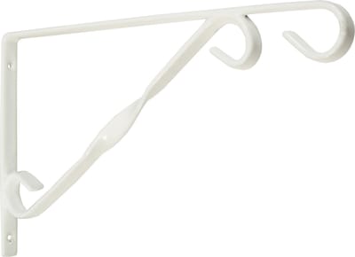 Nature Muurhaak - plantenhaak - wit - voor plantenpotten - geplastificeerd verzinkt staal - 18.5 x 30 cm