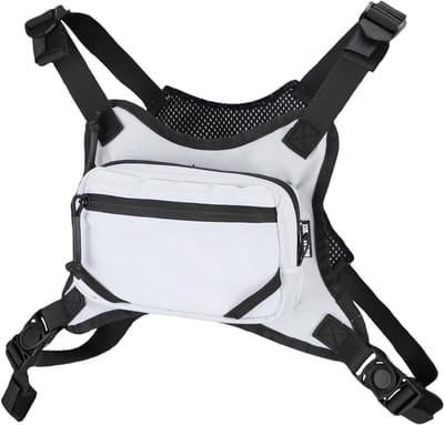 Borsttas - Sportpouch - Outdoor Sport - Verstelbare banden - 18 x 12 cm - Wit
