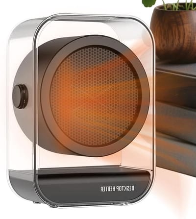 Draagbare Elektrische Radiator - Kachel Kamer Verwarmer - Snelle Kamer Verwarming - Oververhittingsbeveiliging - 11.2x27.5x11.2 cm - Zwart