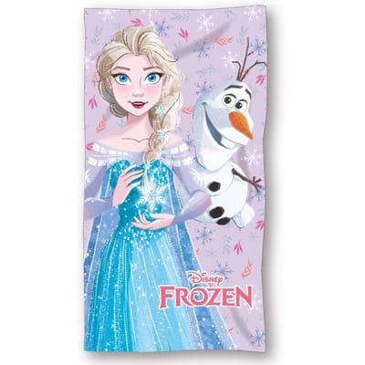 Frozen strandlaken - 140 x 70 cm. - Elsa en Olaf badhanddoek - sneldrogend