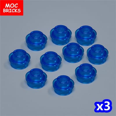 30 stuks/partij MOC Stenen Transparante Plaat Rond 1x1 Meer Oceaan Rivier Scène 30057 4073 Educatief Bouwstenen Speelgoed Kinderen Cadeau