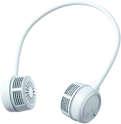 Nekhang ventilator - mini ventilator - draagbare ventilator - drie standen - oplaadbare batterij van 1000 mAh - unisex - 360° draaibare luchtuitlaat - universele slang - lange batterijduur - ventilator voor binnen en buiten - Blauw