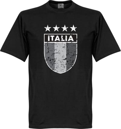 Italia Vintage Logo T-shirt - Zwart - S