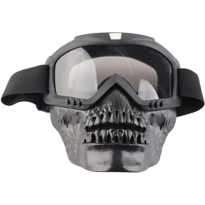 Outdoor Afneembare Motorbril Helm Ski Sporten Motorrijden Racebril (Zwart)