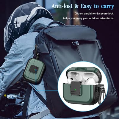 Robuuste Hoes voor Airpods Pro 1/2 met Veilig Slot, Magneet en Accessoires Pakket