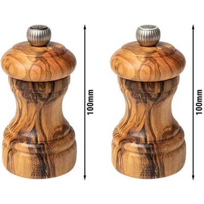 (6 stuks) PEUGEOT BISTRO - peper & zoutmolen - olijfhout - hoogte: 100mm