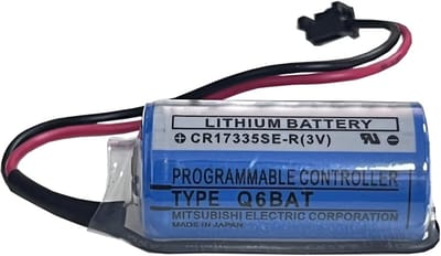 Replacement Battery CR17335SE-R (3V) PLC Battery Compatible with Mitsubishi Q172HCPU, Q173HCPU, Q6BAT, CR17335SE-R CR2/3A CNC System Q02CPU Q02HCPU Q06HCPU Q12HCPU 1800mAh