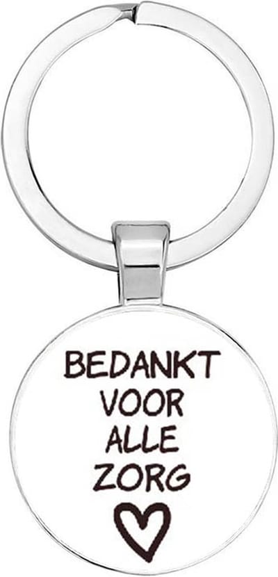 Akyol - Bedankt voor alle zorg Sleutelhanger - liefde - iemand die je wilt bedanken - bedankt voor alles - liefde - cadeautje - bedankje - kado - gift - verrassingcadeau - 2,5 x 2,5 CM