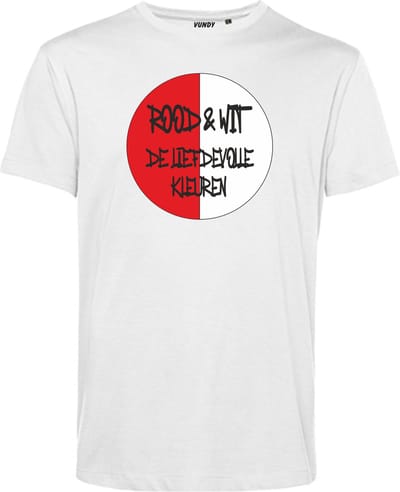 T-shirt Rood & Wit De Liefdevolle Kleuren | Kampioensshirt 2022/2023 | Antwerp Kampioen | Wit | maat XS