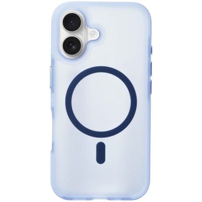 Coverzs smooth siliconen MagSafe case geschikt voor iPhone 16 (lichtblauw) - shockbestendig, MagSafe, premium bescherming, duurzaam
