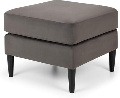 Voetenbankje - Poef Hocker - Ontspannen Zitten - Fluwelen Stof - 67x67x52 cm - Truffel Grijs