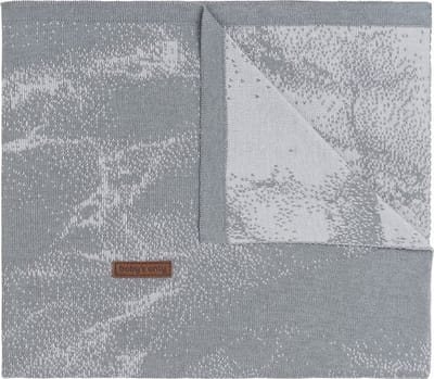 Baby's Only Gebreide wiegdeken - Baby deken Marble - Grijs/Zilvergrijs