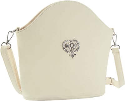 dressforfun - Handtas Bloesemhart beige - verkleedkleding kostuum halloween verkleden feestkleding carnavalskleding carnaval feestkledij partykleding - 303258