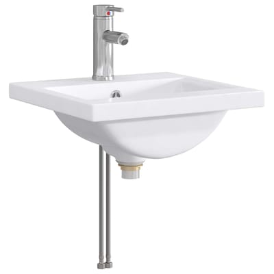 vidaXL - Badkamerwastafel - met - kraan - en - afvoer - Chroom - 42 - x - 40 - x - 16,5 - cm