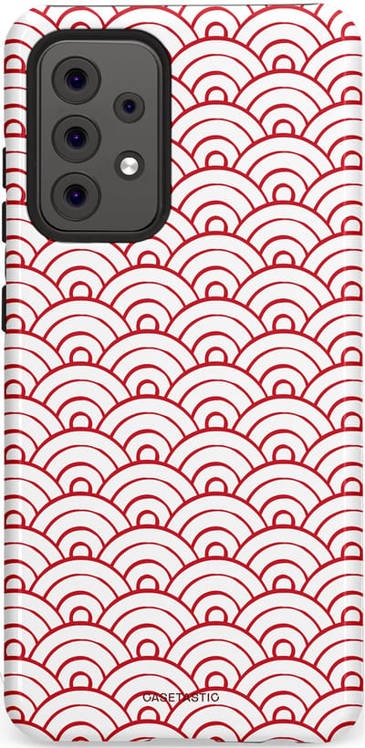 Casetastic Hoesje Geschikt voor Samsung A52 (4G/5G/s) - Stijlvolle Beschermende Duo-layer Case - Golfjes