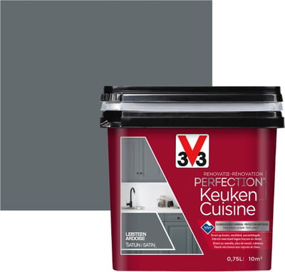V33 Perfection Keuken - Leisteen - 0,75 l - Zijdeglans - 12 m²/l - Afwerkingslaag
