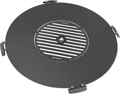 CookKing Grillplaat met grillrooster met 4 handvatten-82 cm - Hoge Kwaliteit Staal - Handgemaakt in Europa